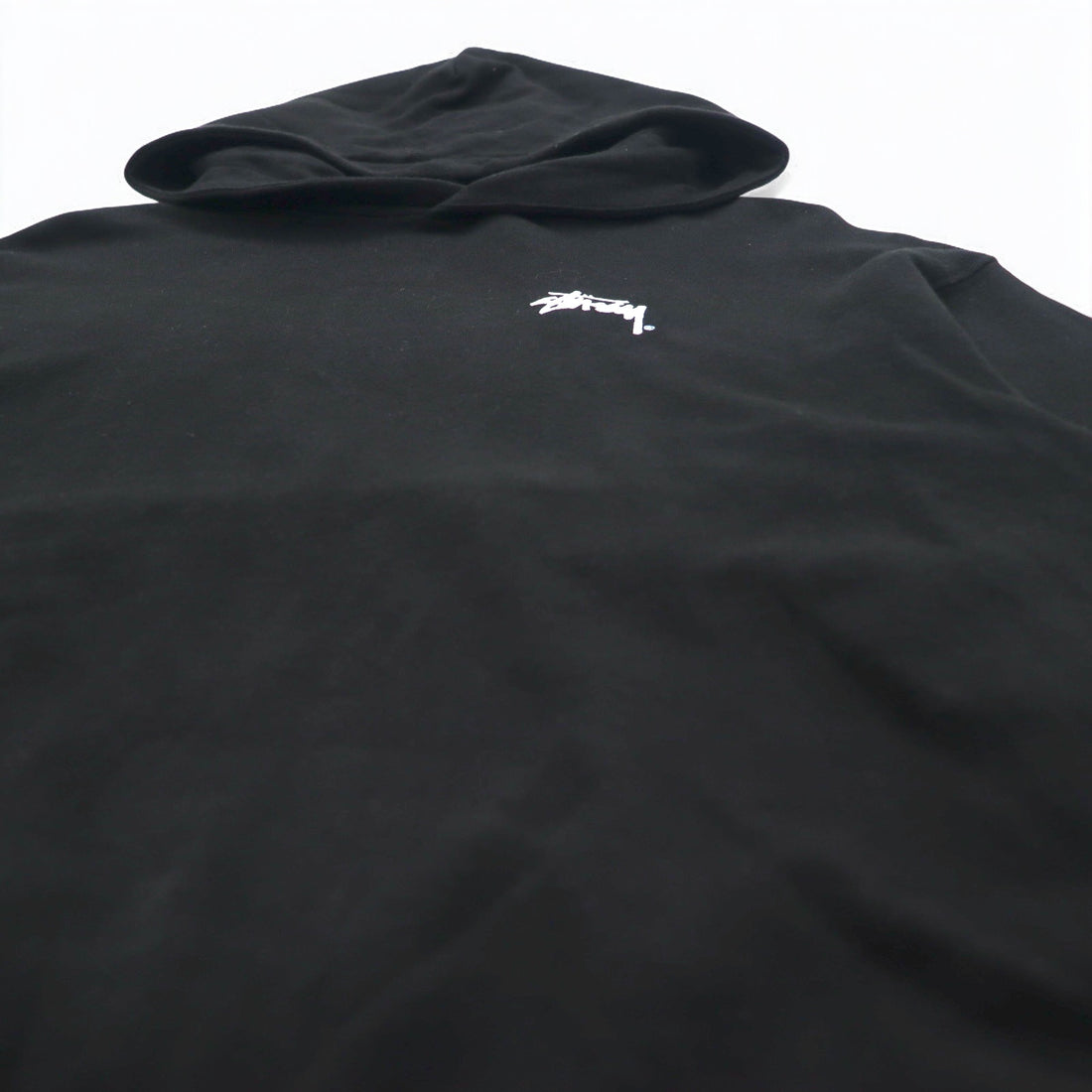 Stussy Drop Shoulder Pullover Hoodie M Black Stock Logo