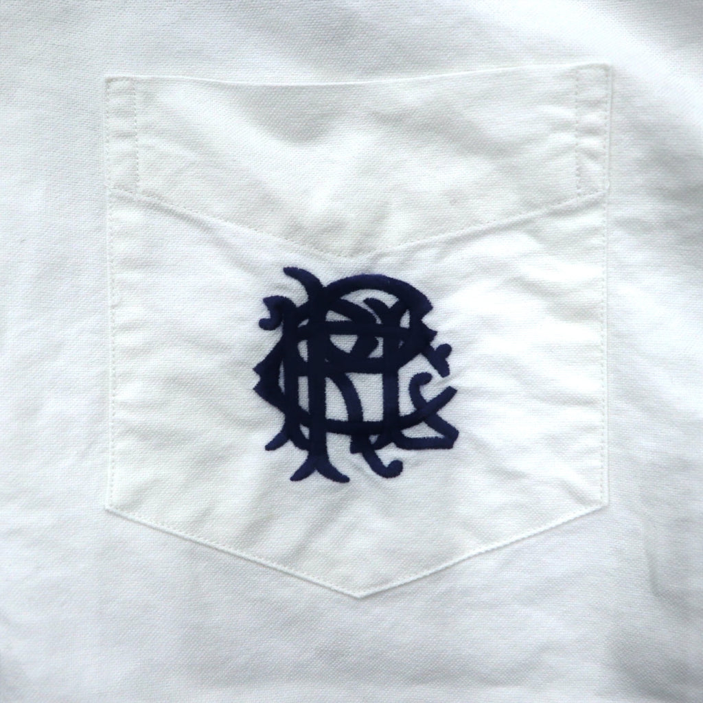 POLO RALPH LAUREN Classic Oxford Shirt, Medium, White Cotton, Embroidered, Chest Pocket