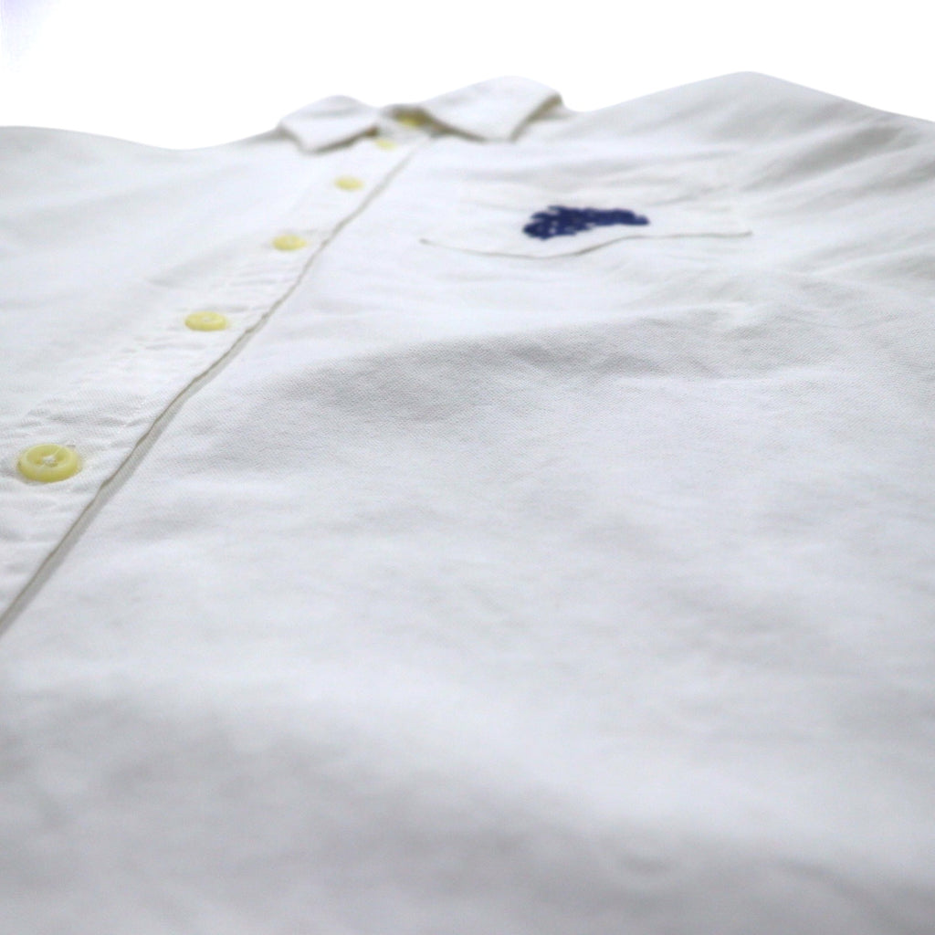 POLO RALPH LAUREN Classic Oxford Shirt, Medium, White Cotton, Embroidered, Chest Pocket