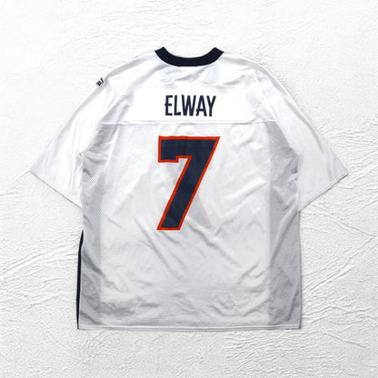PUMA 90年代 USA製 NFL メッシュ ゲームシャツ Tシャツ 2XL ホワイト BRONCOS ナンバリング