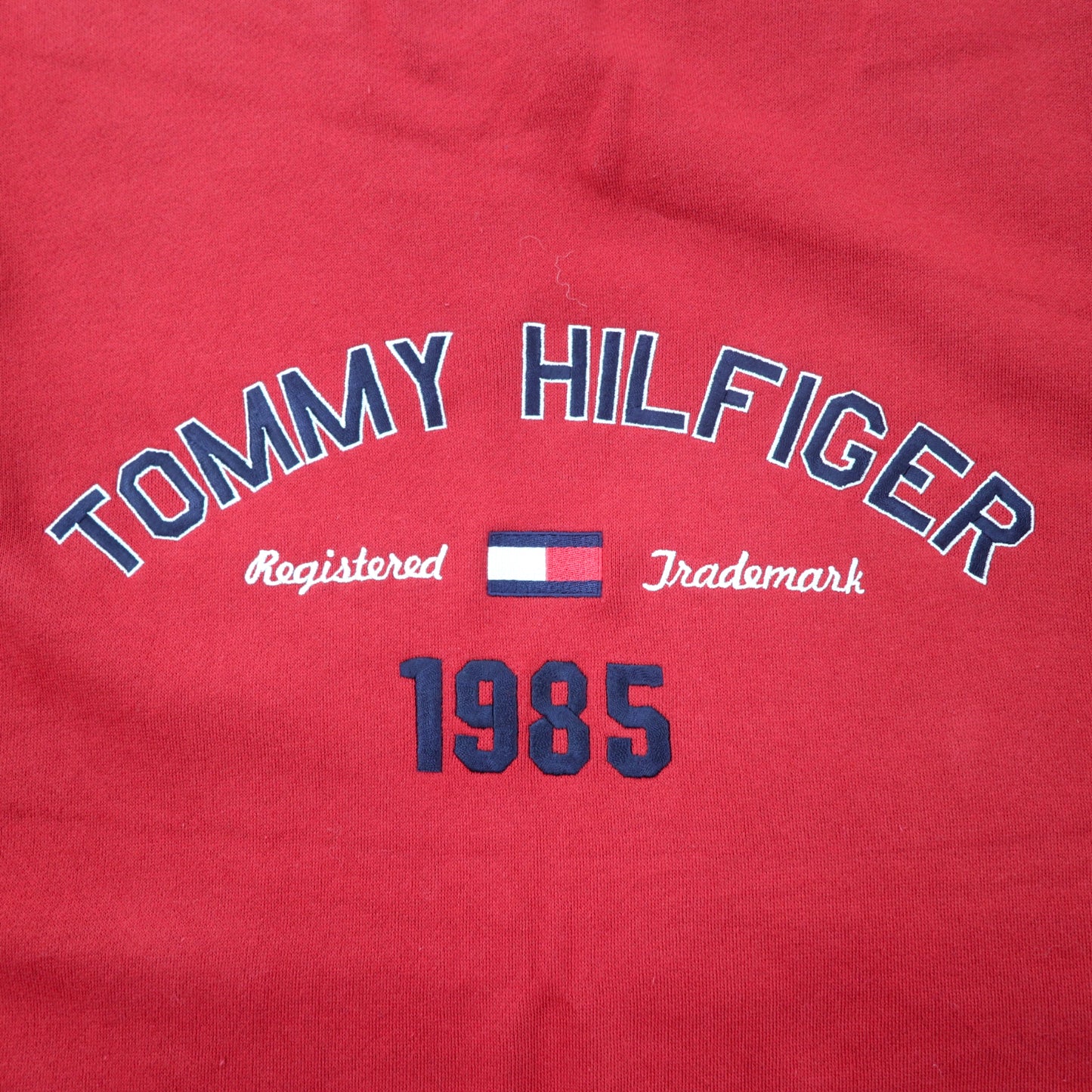 TOMMY HILFIGER ロゴスウェット XXL レッド コットン 裏起毛 ビッグサイズ 未使用品