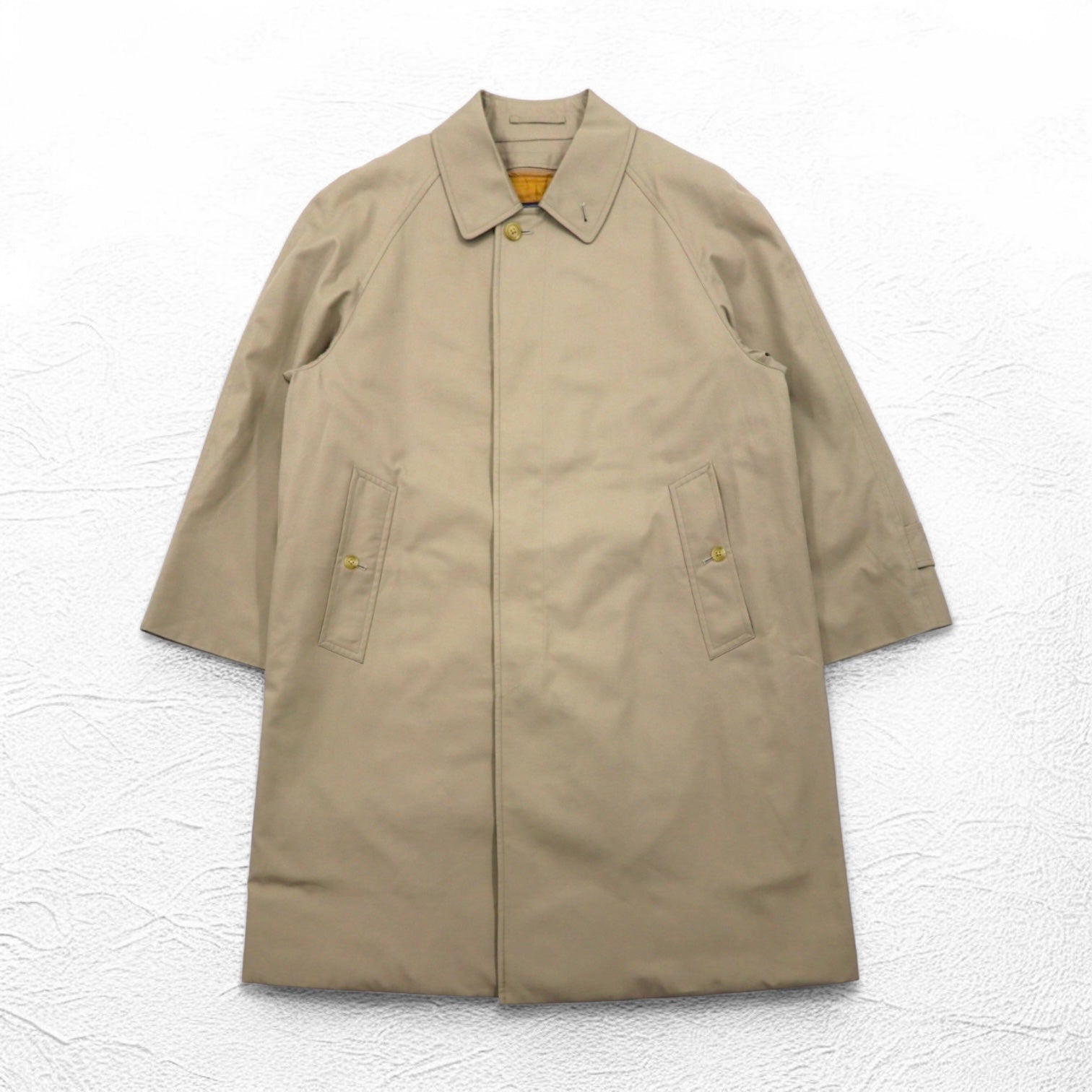 Burberrys 80s Balmacan Coat, Medium, Beige, Removable Nova Check Liner