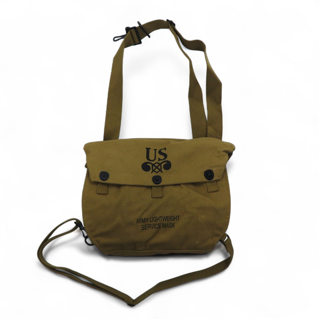 US ARMY WW2 M6 Gas Mask Bag Shoulder Bag Canvas Stencil Military YMCL KY Unused