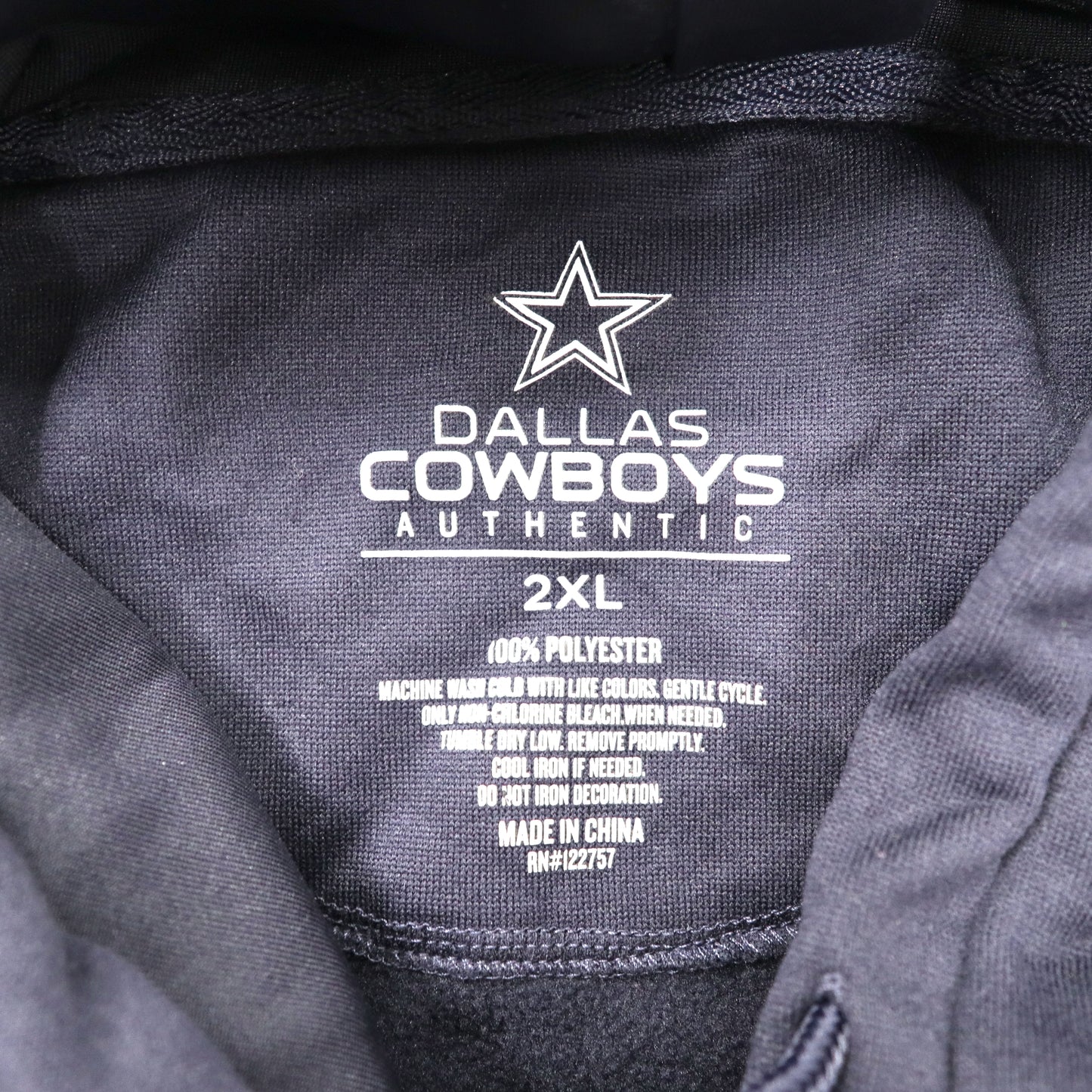 NFL Dallas Cowboys ビッグサイズ プリントパーカー 2XL ネイビー ポリエステル