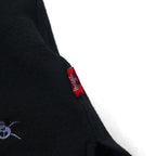 Stussy Skull Embroidered Polo Shirt, Size M, Black Cotton, Pique All-Over Print