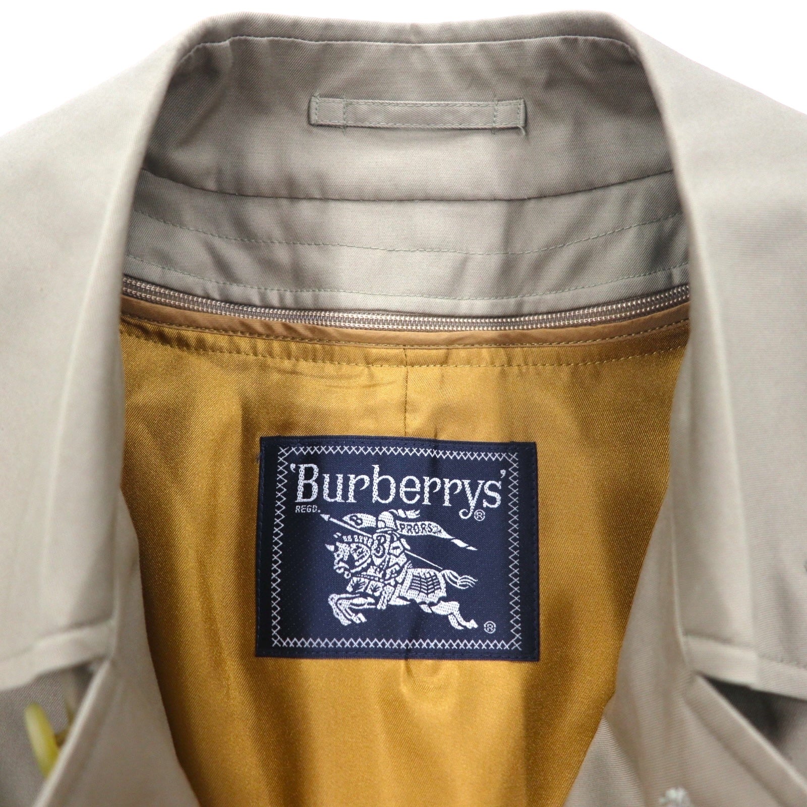 Burberrys 80s Balmacan Coat, Medium, Beige, Removable Nova Check Liner