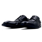 NUVOLA BY Santoni U-tip moc-toe dress shoes, 27cm, black leather, 64124601