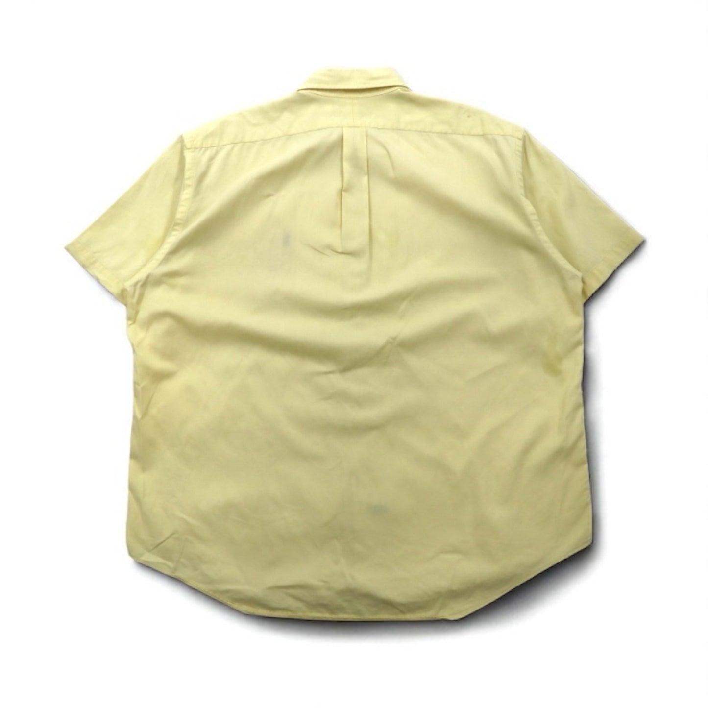 Ralph Lauren 90s BLAKE Short Sleeve Oxford Button-Down Shirt, Size XL, Yellow Cotton with Small Pony Embroidery
