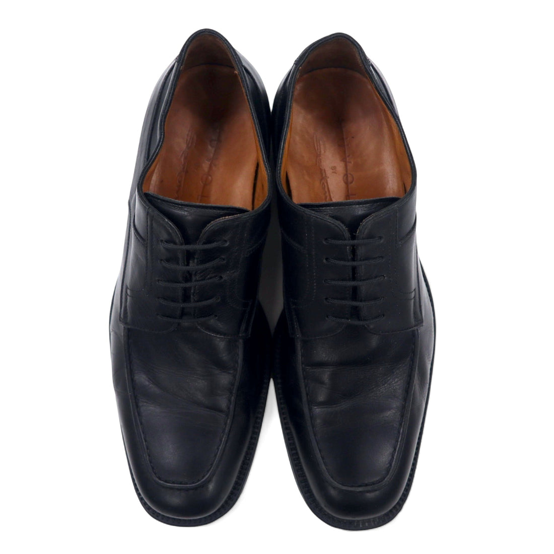 NUVOLA BY Santoni U-tip moc-toe dress shoes, 27cm, black leather, 64124601
