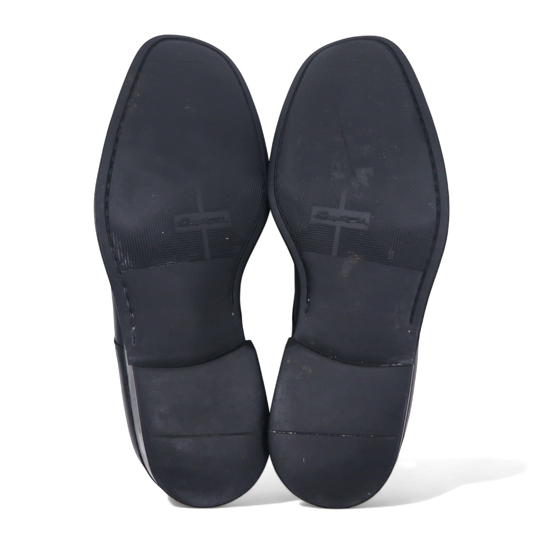 NUVOLA BY Santoni U-tip moc-toe dress shoes, 27cm, black leather, 64124601