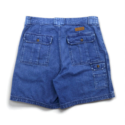 Cabela's デニム ブッシュ ショートパンツ 7-POCKET HIKER ハーフパンツ L インディゴ ブルー フロントポケット