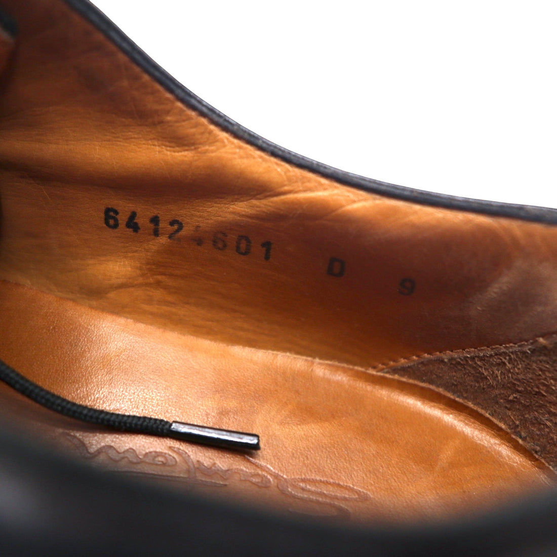 NUVOLA BY Santoni U-tip moc-toe dress shoes, 27cm, black leather, 64124601