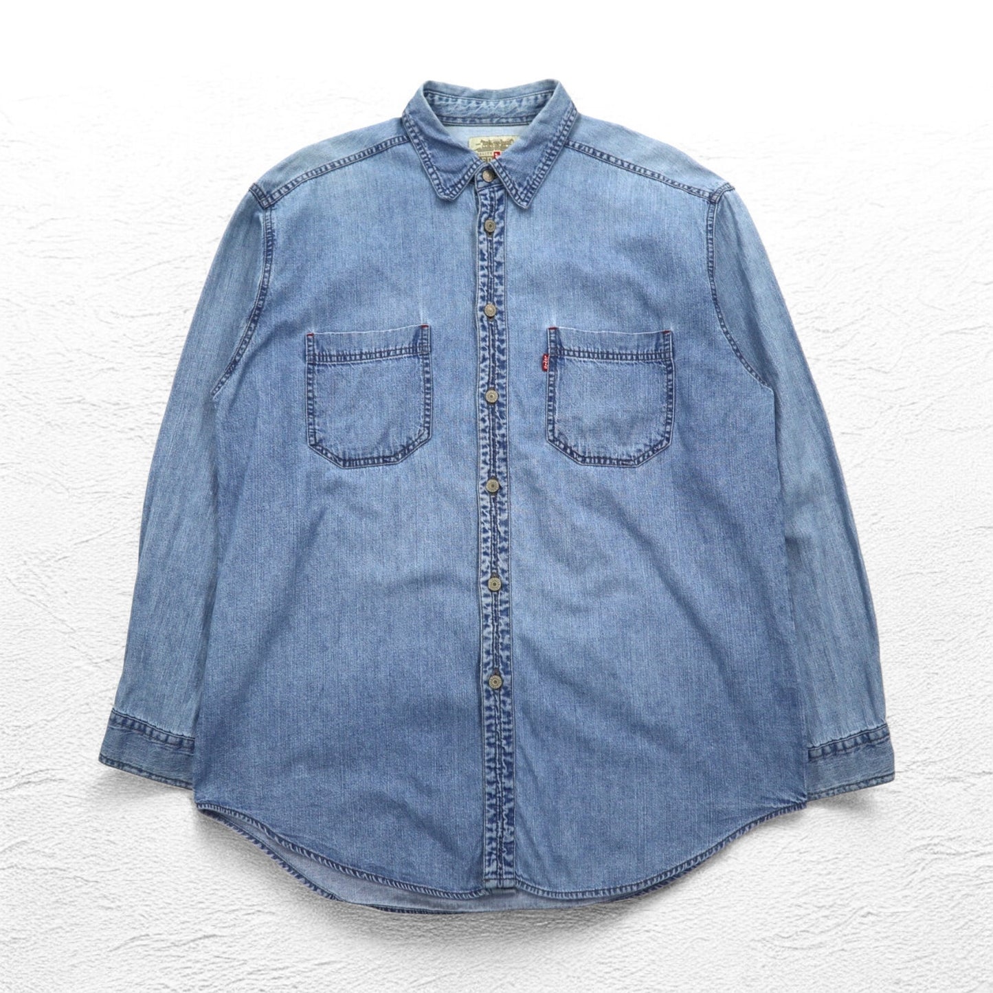 Levi's RED TAB 90年代 デニムシャツ L インディゴ ブルー メタルボタン ビッグサイズ