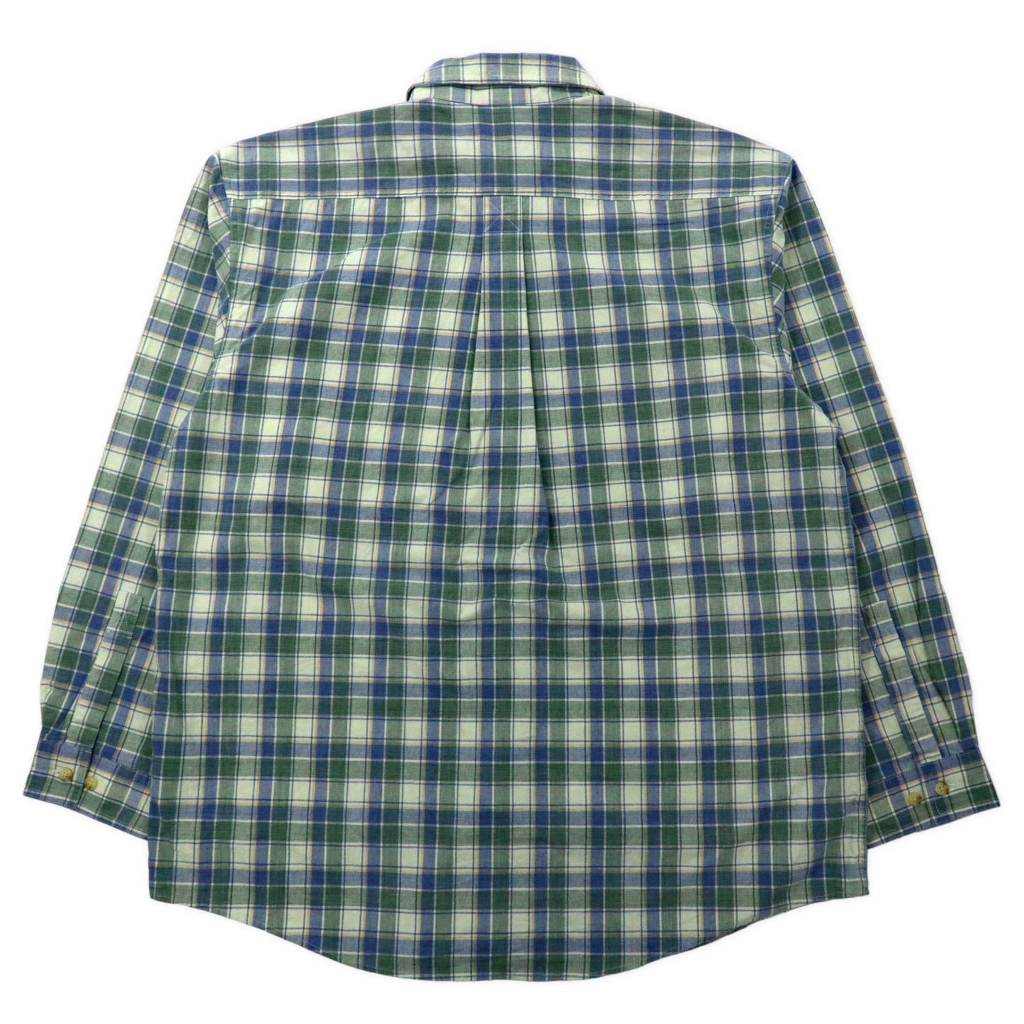 L.L.Bean サンウォッシュ キャンバス シャツ L ブルー チェック コットン TRADITIONAL FIT 286410 Sunwashd Cnvs Shirt 未使用品