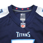 NIKE Game Shirt, Size L, Navy, Polyester, NFL TITANS Numbering, ON FIELD