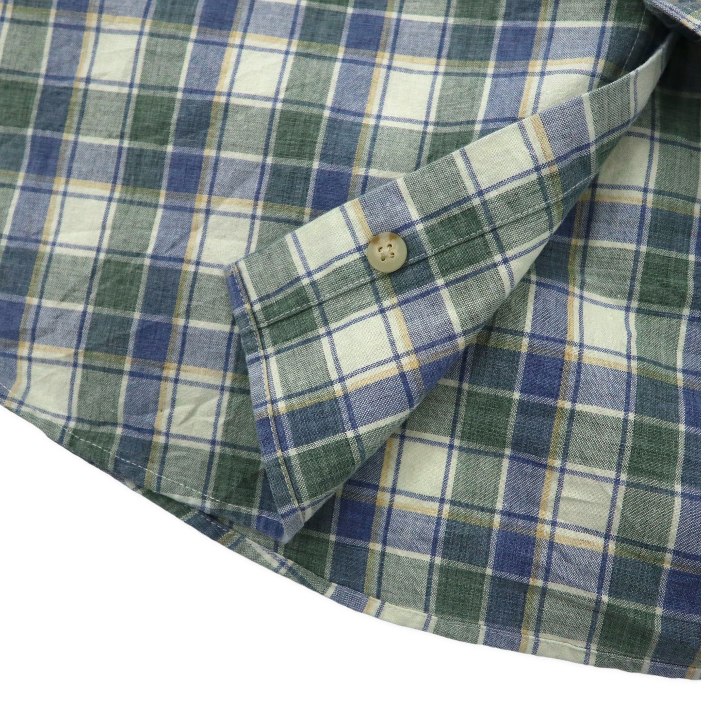 L.L.Bean サンウォッシュ キャンバス シャツ L ブルー チェック コットン TRADITIONAL FIT 286410 Sunwashd Cnvs Shirt 未使用品