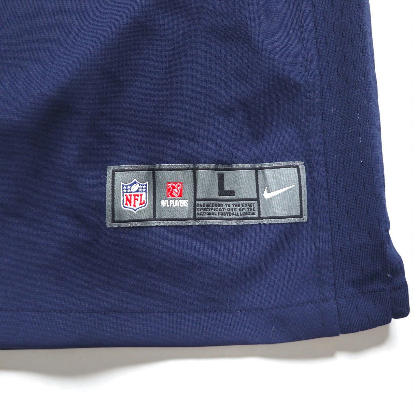 NIKE Game Shirt, Size L, Navy, Polyester, NFL TITANS Numbering, ON FIELD