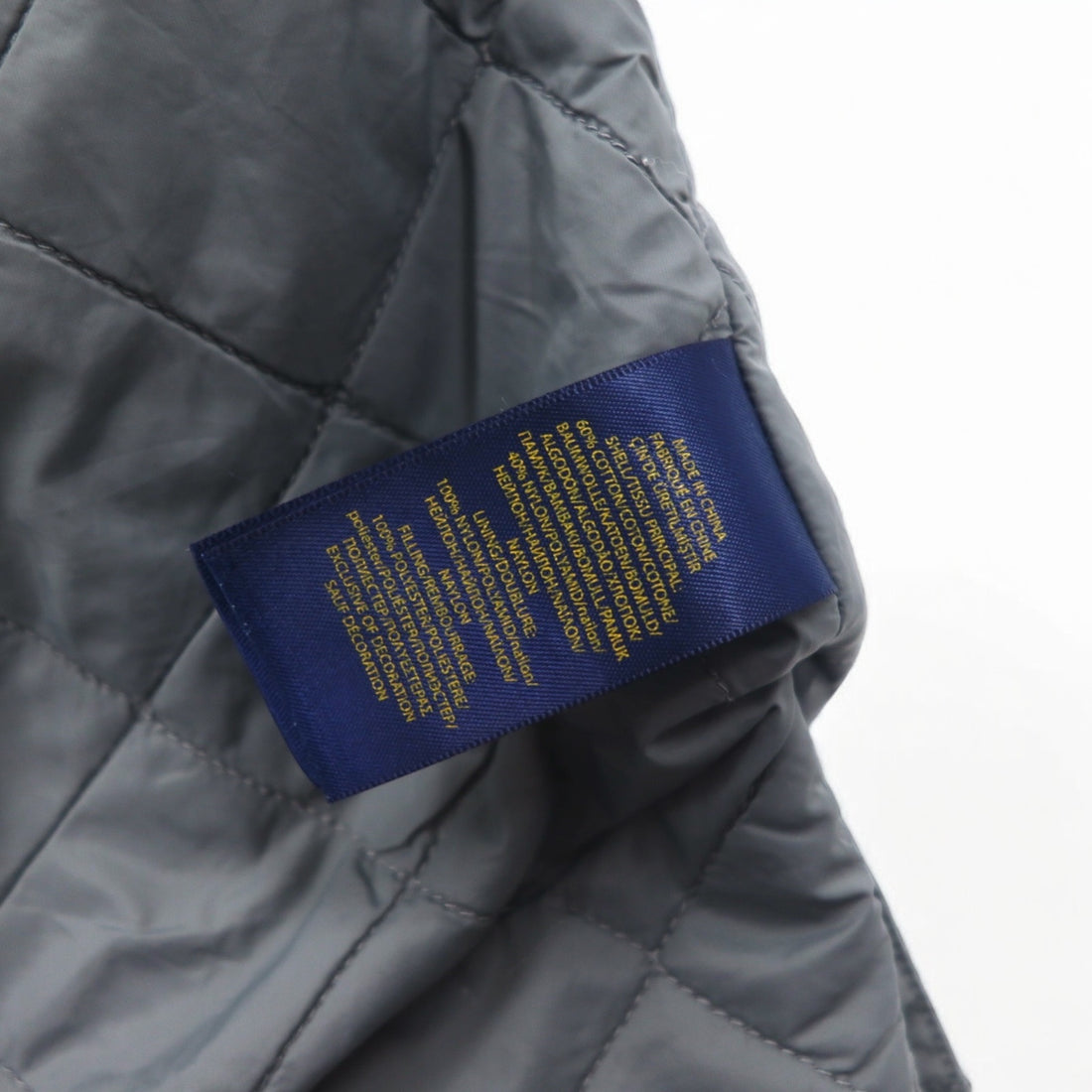 POLO RALPH LAUREN M-65 Field Jacket Military Jacket L Gray Logo Patch