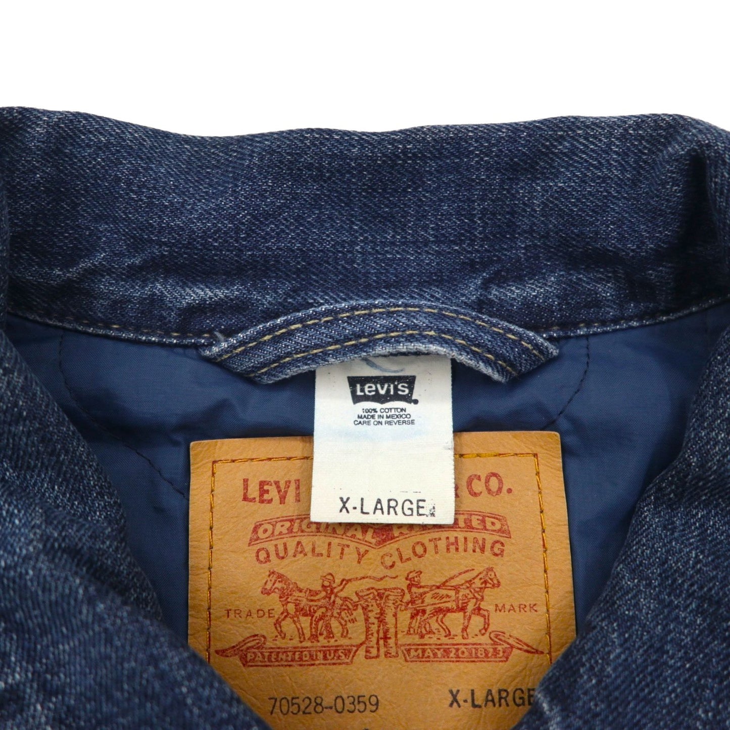 Levi's 00年代 2ndタイプ キルティングライナー デニムトラッカージャケット Gジャン XL インディゴ 70528-0359