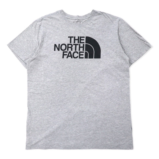 日本然リトテ-古着オンライン-THE NORTH FACE ロゴプリント Tシャツ XL グレー コットン US規格 エルサルバドル製-THE NORTH FACE Logo Print T-Shirt XL Gray Cotton US Standard El Salvador Made