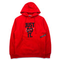 NIKE Pullover Hoodie S Red Just Do It Hoodie 928717-657 Made in Pakistan Unused