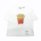 MAISON MIHARA YASUHIRO GONGON Pocket T-shirt with Foods Print, Potato Print, White, Size L, Made in Japan
