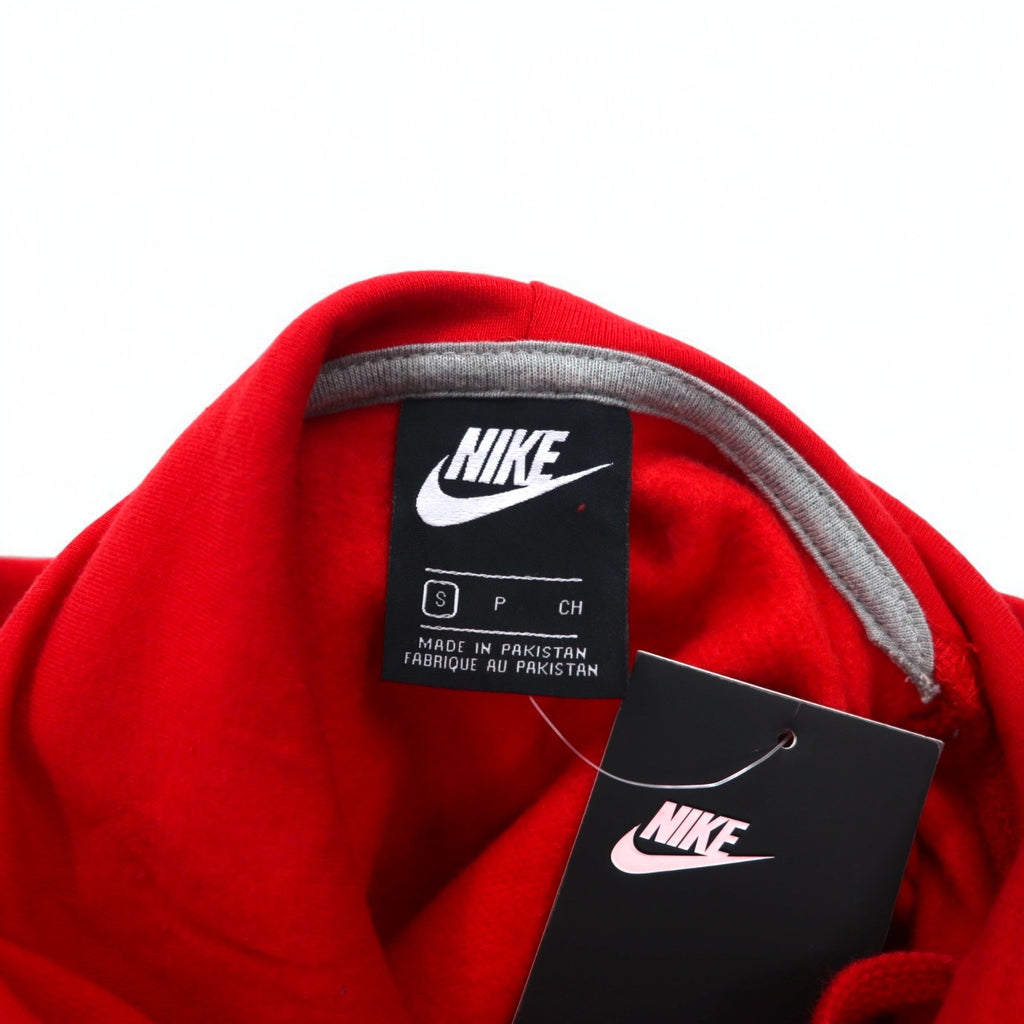 NIKE Pullover Hoodie S Red Just Do It Hoodie 928717-657 Made in Pakistan Unused