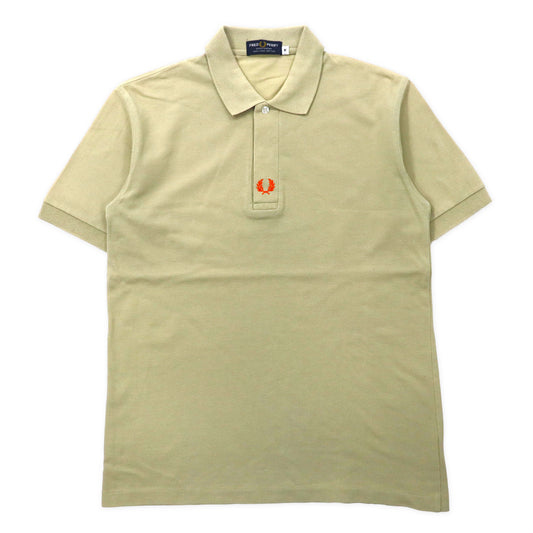 日本然リトテ-古着オンライン-FRED PERRY ポロシャツ M ベージュ コットン ワンポイントロゴ刺繍-Fred Perry Polo Shirt M Beige Cotton One Point Logo Embroidery