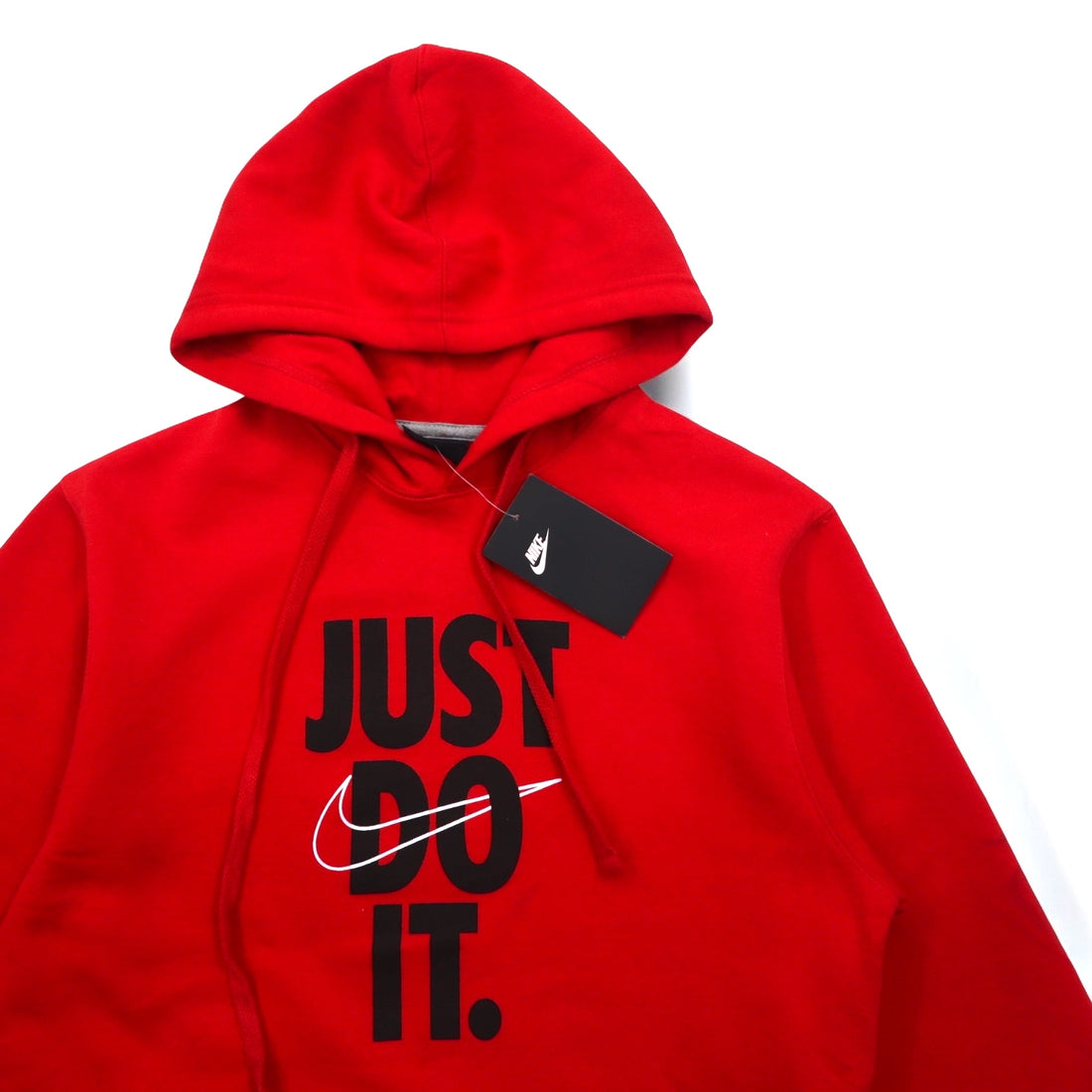 NIKE Pullover Hoodie S Red Just Do It Hoodie 928717-657 Made in Pakistan Unused
