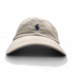 POLO RALPH LAUREN 6パネルキャップ FREE ベルト ベージュ コットン スモールポニー刺繍