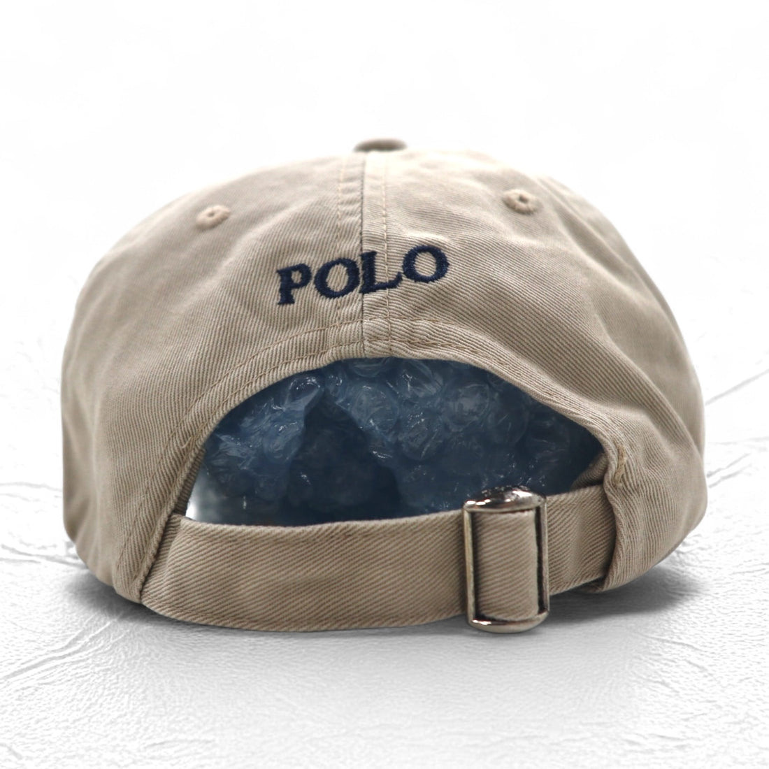 POLO RALPH LAUREN 6パネルキャップ FREE ベルト ベージュ コットン スモールポニー刺繍