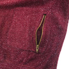 NAUTICA Half-Zip Pullover Fleece Jacket, XL, Bordeaux, Side Zip Pockets, Pile, Stand Collar