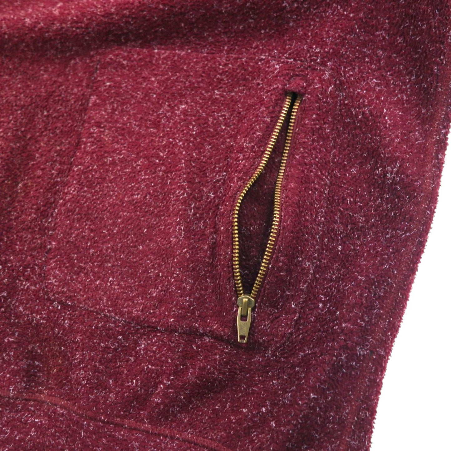 NAUTICA Half-Zip Pullover Fleece Jacket, XL, Bordeaux, Side Zip Pockets, Pile, Stand Collar