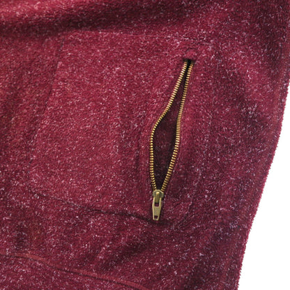 NAUTICA Half-Zip Pullover Fleece Jacket, XL, Bordeaux, Side Zip Pockets, Pile, Stand Collar