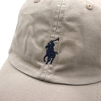 POLO RALPH LAUREN 6パネルキャップ FREE ベルト ベージュ コットン スモールポニー刺繍