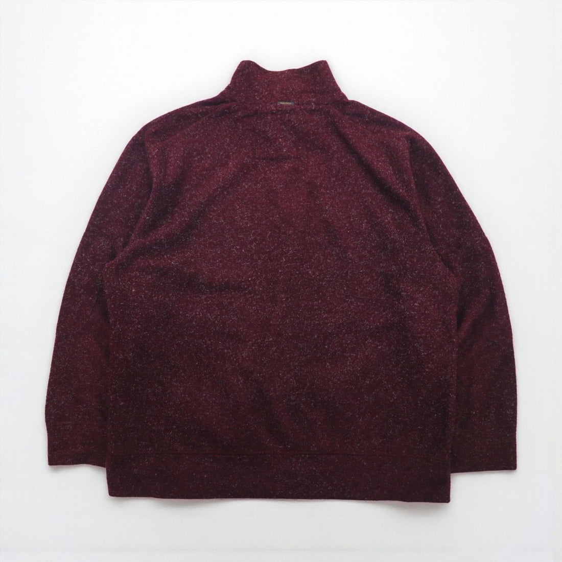 NAUTICA Half-Zip Pullover Fleece Jacket, XL, Bordeaux, Side Zip Pockets, Pile, Stand Collar
