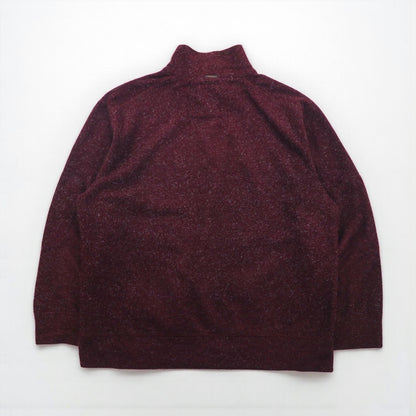 NAUTICA Half-Zip Pullover Fleece Jacket, XL, Bordeaux, Side Zip Pockets, Pile, Stand Collar