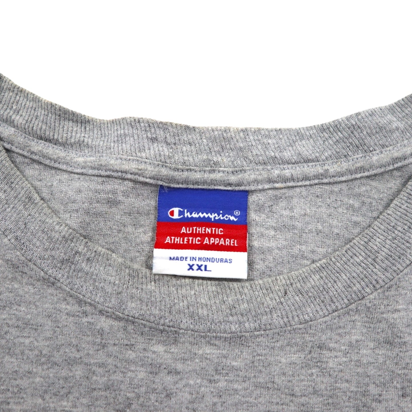 Champion 00年代 カレッジ プリント Tシャツ 2XL グレー SEU アーチロゴ ビッグサイズ ホンジュラス製