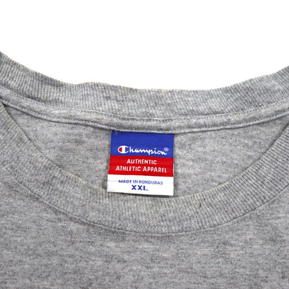Champion 00年代 カレッジ プリント Tシャツ 2XL グレー SEU アーチロゴ ビッグサイズ ホンジュラス製