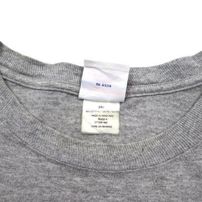 Champion 00年代 カレッジ プリント Tシャツ 2XL グレー SEU アーチロゴ ビッグサイズ ホンジュラス製