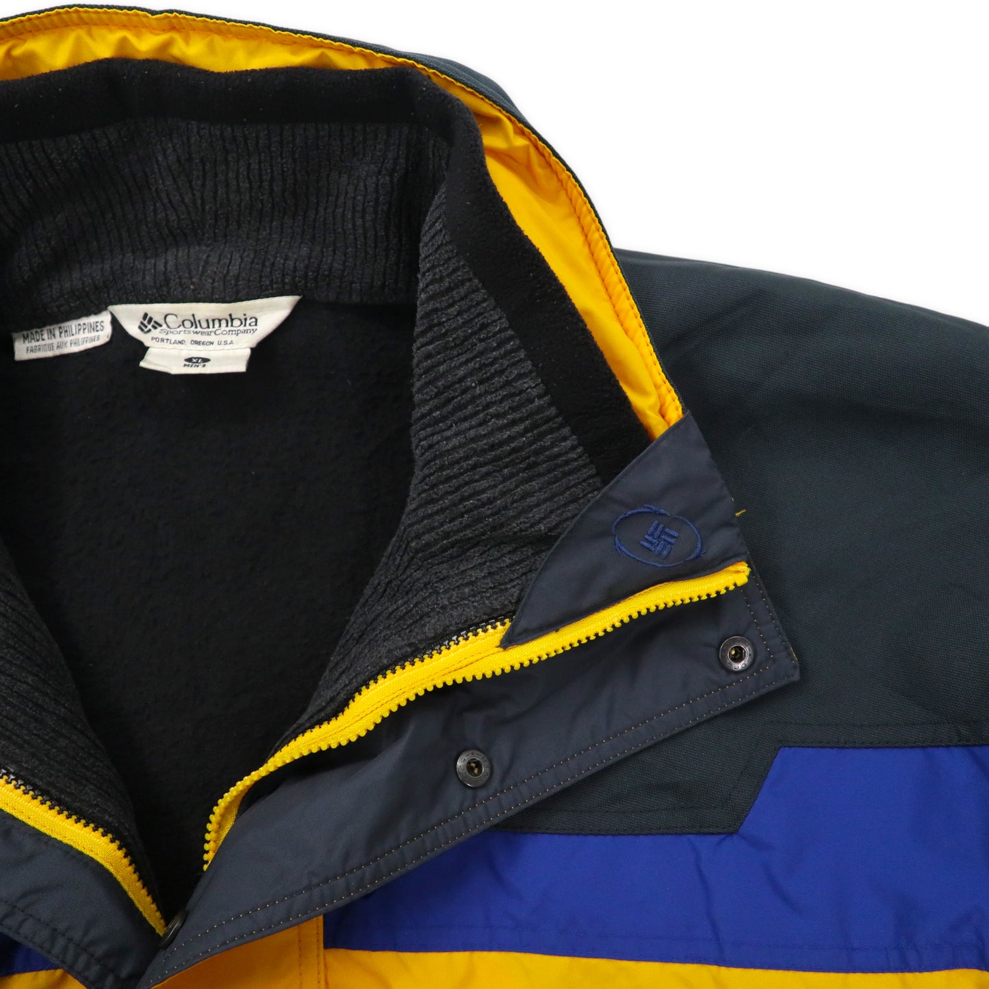 Columbia 90's 3WAY Mountain Jacket XL Yellow Nylon Fleece Liner