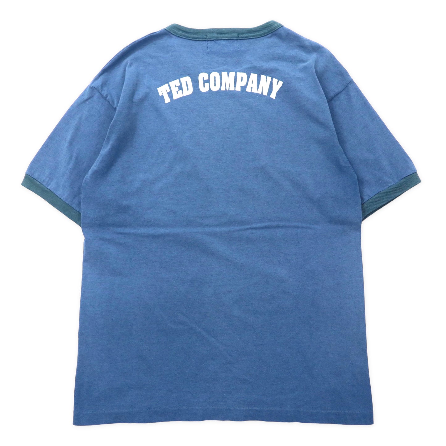 TED COMPANY 90年代 リンガーTシャツ L ネイビー コットン TEDMAN'S COMBAT