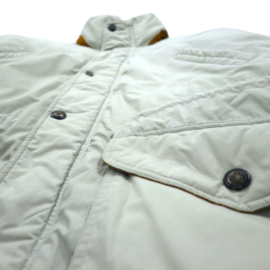 LONDON FOG 90s 65/35 Cross Stand Collar Down Jacket, Size 2XL, Beige, Drawcord