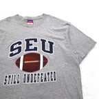 Champion 00年代 カレッジ プリント Tシャツ 2XL グレー SEU アーチロゴ ビッグサイズ ホンジュラス製