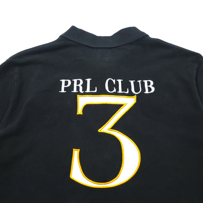 Polo by Ralph Lauren 90s PRL Club Embroidered Polo Shirt, Size M, Black, Pique, Double Pony Emblem