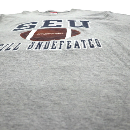 Champion 00年代 カレッジ プリント Tシャツ 2XL グレー SEU アーチロゴ ビッグサイズ ホンジュラス製