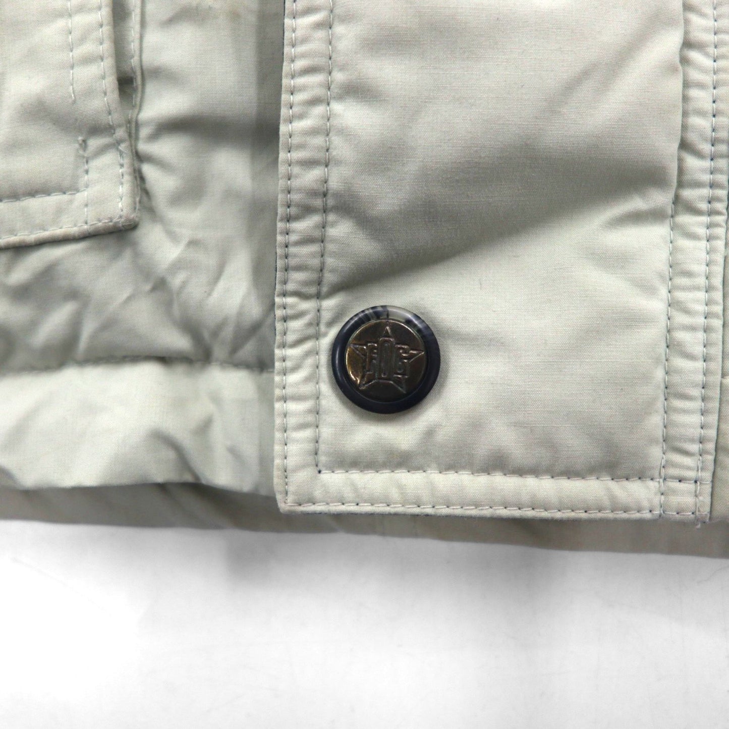 LONDON FOG 90s 65/35 Cross Stand Collar Down Jacket, Size 2XL, Beige, Drawcord