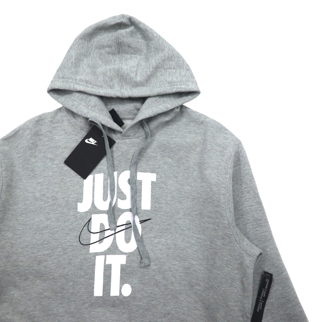 NIKE Pullover Hoodie M Grey JUST DO IT HOODIE 928717-063 Made in Pakistan Unused