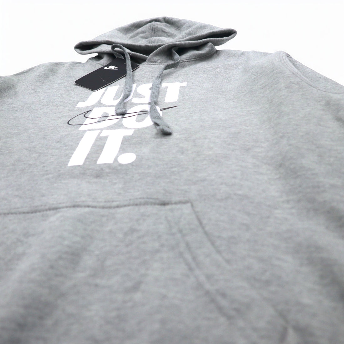 NIKE Pullover Hoodie M Grey JUST DO IT HOODIE 928717-063 Made in Pakistan Unused