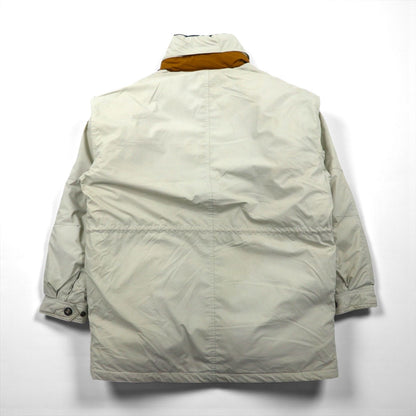 LONDON FOG 90s 65/35 Cross Stand Collar Down Jacket, Size 2XL, Beige, Drawcord